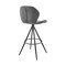 Armen Living Catalina 30" Swivel Bar Height Bar Stool in Charcoal Fabric and Black Finish LCCTBACH30 - alternate 2